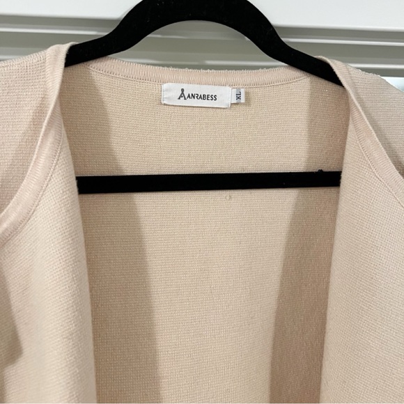 Elegant Beige Longline Cardigan by Anabess - Perfect Layering Piece - Picture 5 of 9